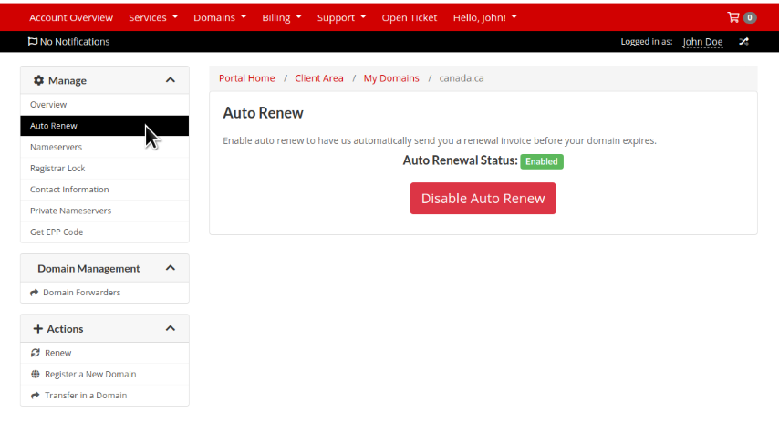 Domain Autorenew